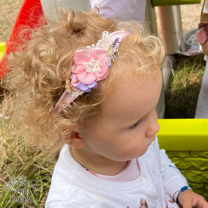 Newborn flower Headband, RTS photography photography props baby girl gift easter image 6