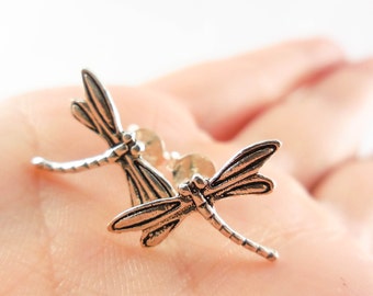 925 Boucles d’oreilles Dragonfly Stud en argent sterling, Boucles d’oreilles Dragonfly, Dragonfly Studs, Dragonfly Jewelry, Insect Jewelry, Insect Jewelry, Insect Studs, Insect