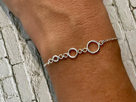 Silver bracelet 2024 with circles
