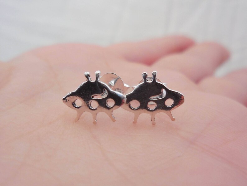 Ufo 925 Sterling Spaceship Stud Earrings Spaceship Stud Spaceship Jewelry Astrology Jewelry Spaceship Earrings Alien Spaceship