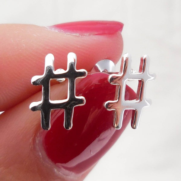 Hashtag Earrings Etsy
