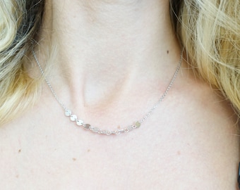 925 Sterling Silver Choker, Layered Choker Necklace, Layered Necklace, Choker Necklace, Chain Choker, Sterling Silver, Coin Necklace