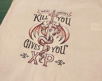 Borsa tote ricamata XP Dragon - borsa della spesa