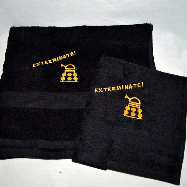 Dalek guest towel, face towel, bath towel