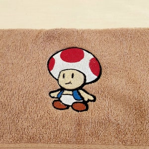 Super Mario - Toad - guest towel, face towel, bath towel