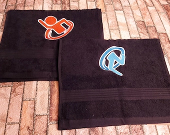 Embroidered Portal Towel Set - Couple's Hand & Face Towels