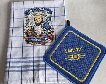 Retro Wasteland Kitchen Towel | 100% Cotton Tea Towel | Funny Cooking Gift
