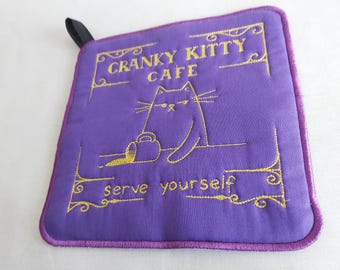 Cranky Kitty Cafe - Hotpad, potholder