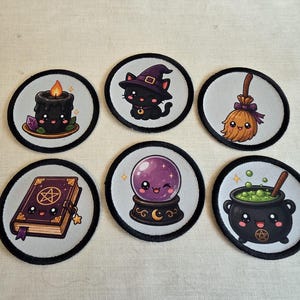 Söt Häxig Stryklapp Set – Kawaii Fantasy Tyger