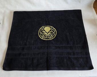 Embroidered Cthulhu Towel - Call of Cthulhu logo