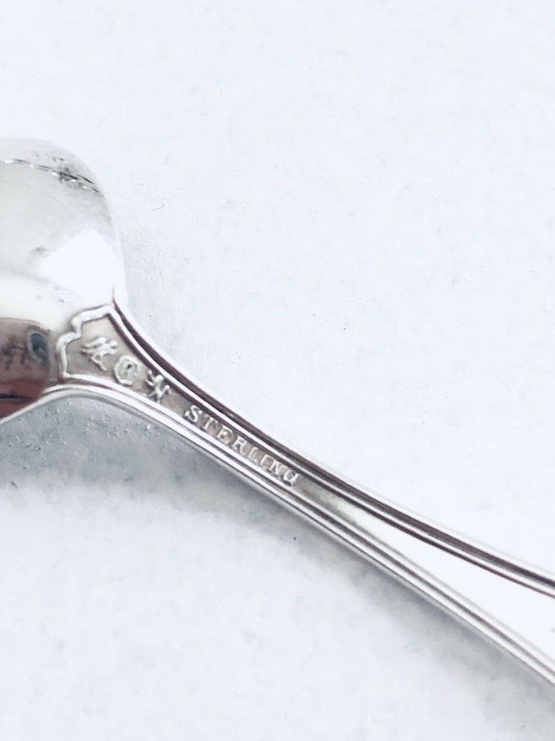 SET OF 6 Antique Reed /& Barton Sterling Silver Salt Spoons