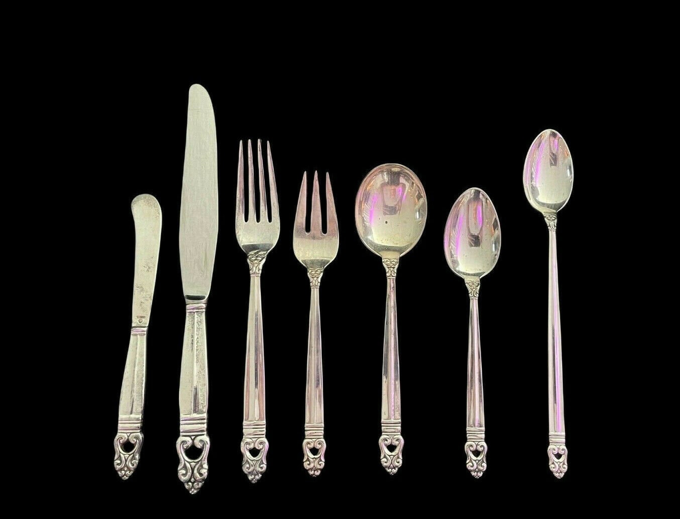 International Silver Royal Danish Sterling Silver Flatware 32piece