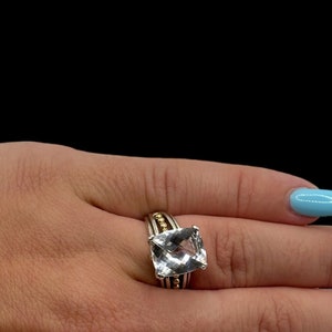 Lagos Caviar Ring | .925 18k White Topaz Ring