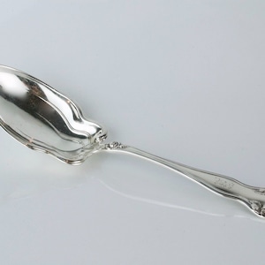 Heavy Mermod Jaccard & Co Sterling Silver "La Rose" Serving/Casserole Spoon