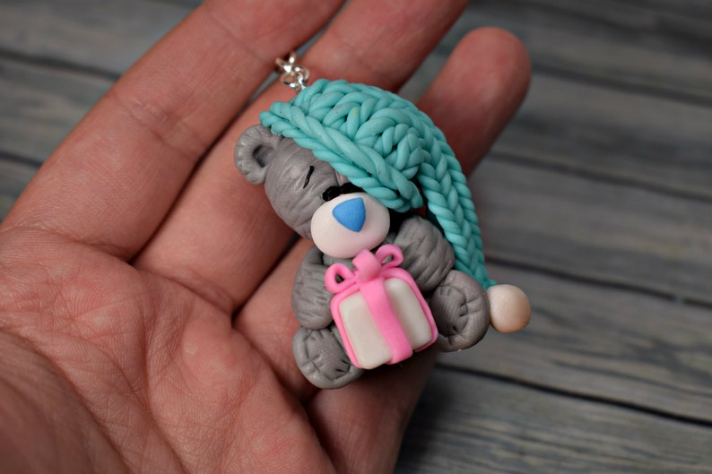 Miniature food keychain food polymer clay keychain cake Etsy