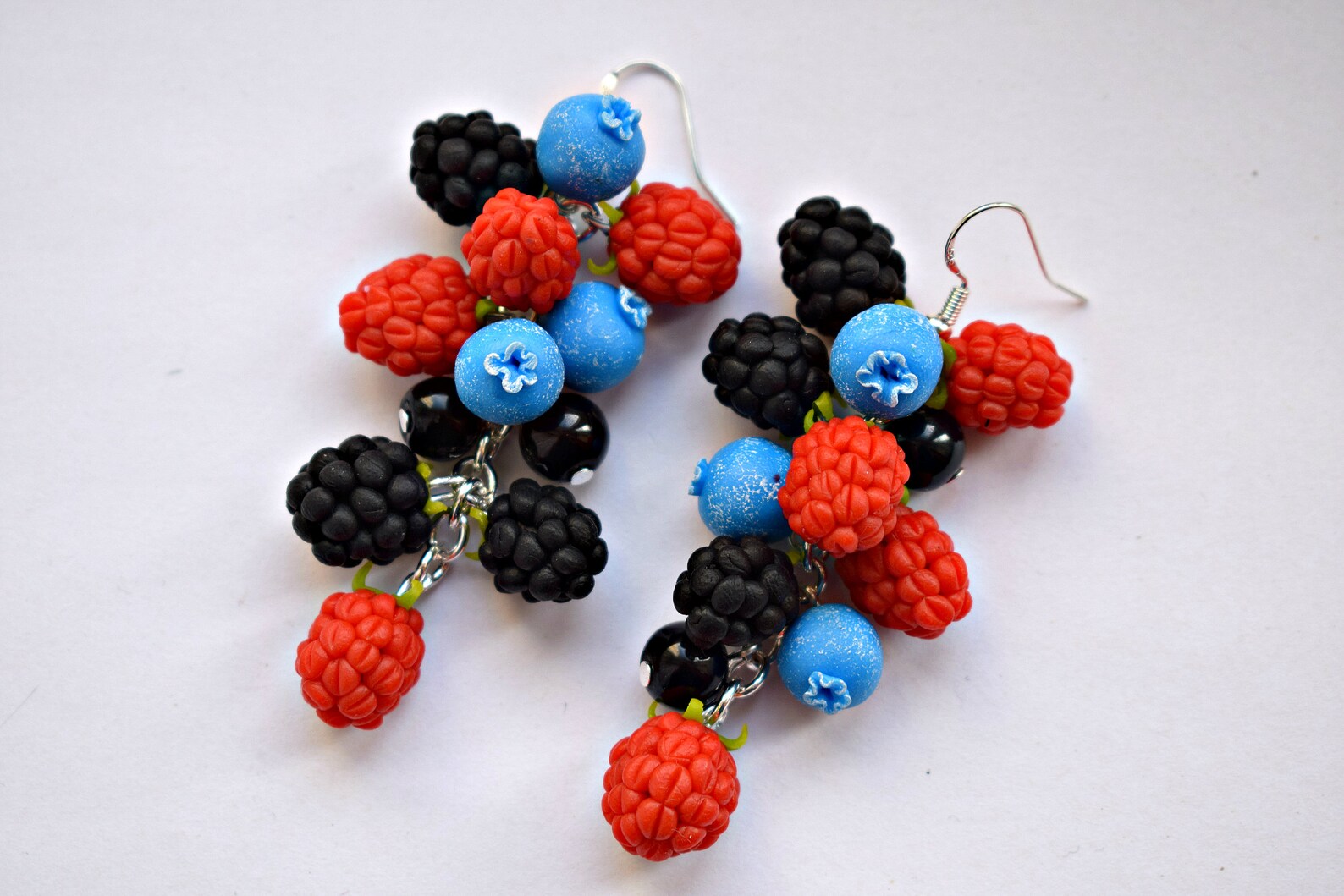 Berry Earrings Earrings Blackberry Earrings Blueberry Etsy