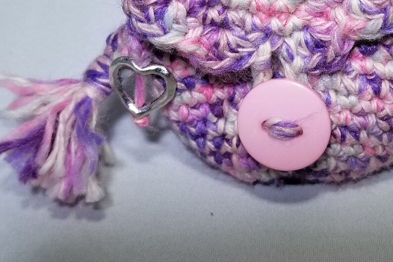 Miniature Crocheted Backpack Handmade Keychain Coin Purse Flower Garden Small Stash Bag Pouch and Coin Purse Doll Backpack Purse Fob