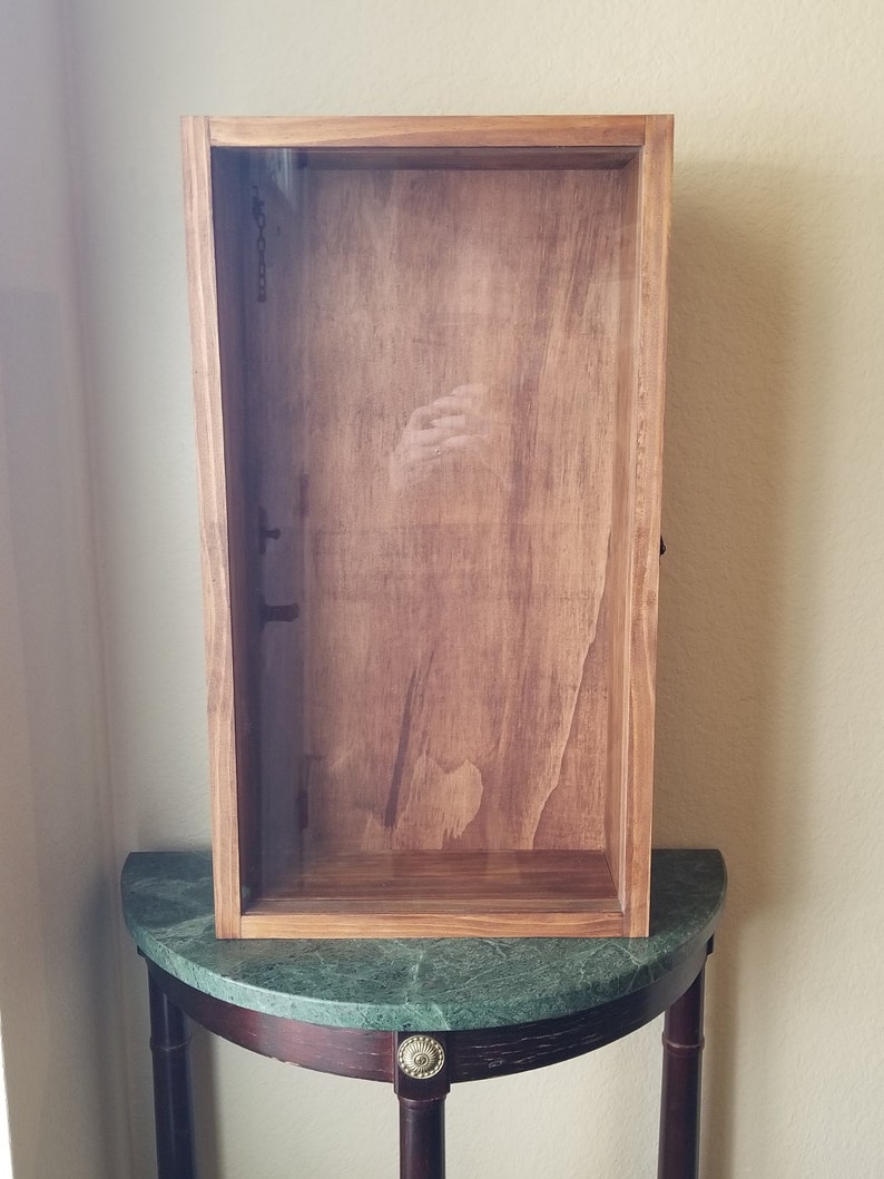 11 x 21 x 4 1/4 Wooden Shadow Box Display Case Hinged Glass Etsy