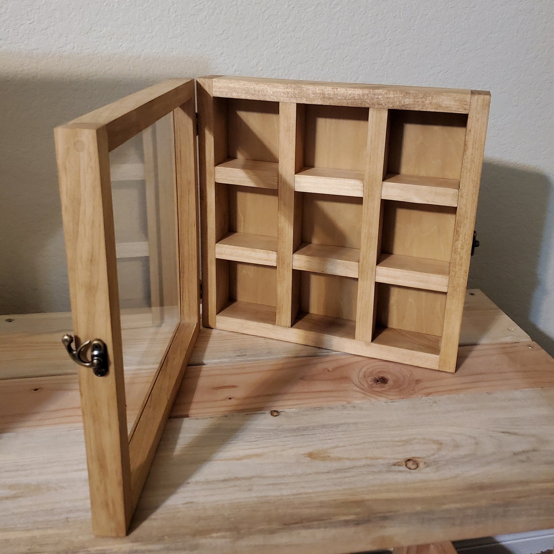 9 Compartment 10 1/2 x 10 1/2 x 2 1/2 Wooden Shadow Box with Etsy