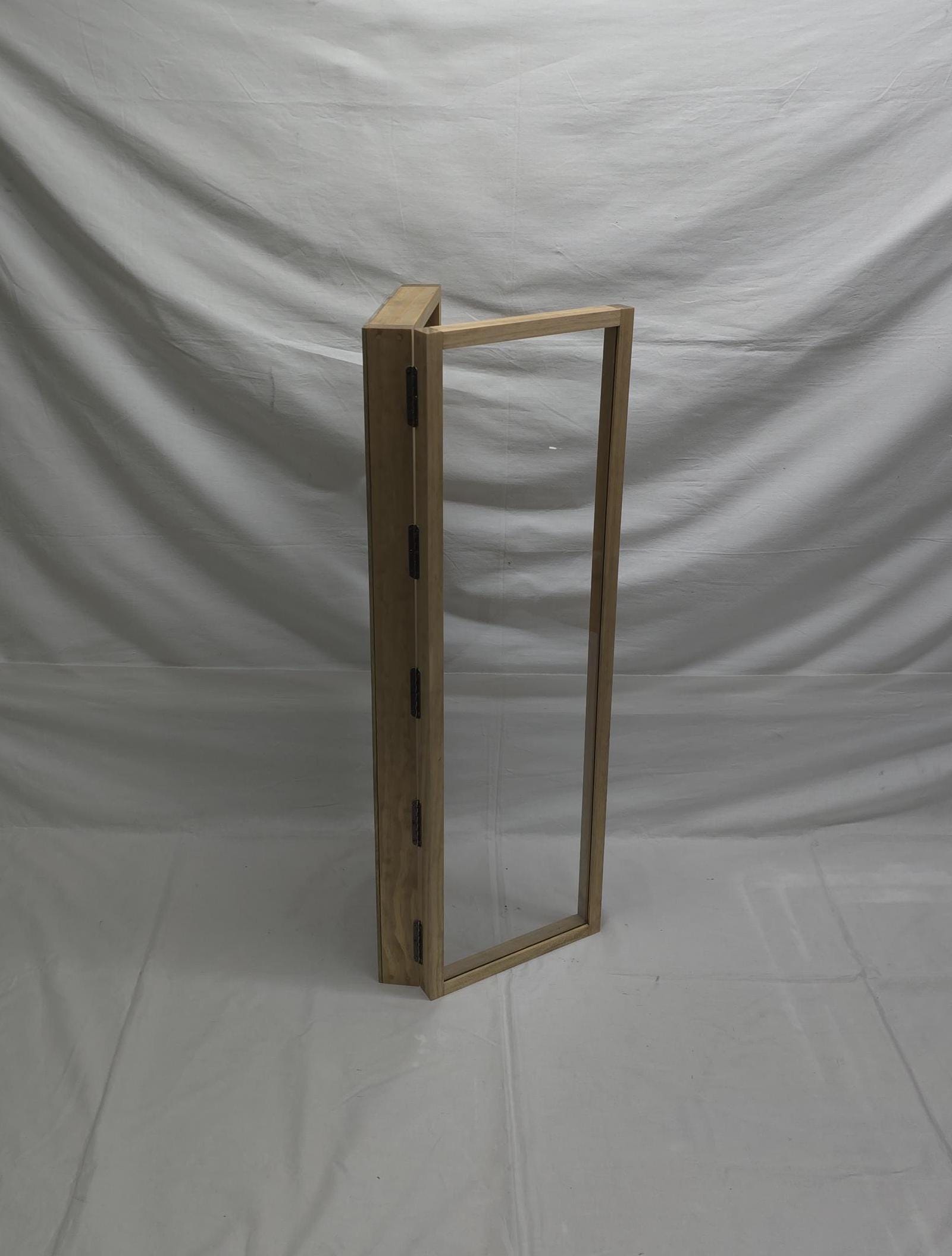 31 3/4 X 8 3/4 X 2 1/2 Wooden Shadow Box / Hinged Glass Lid / Display ...