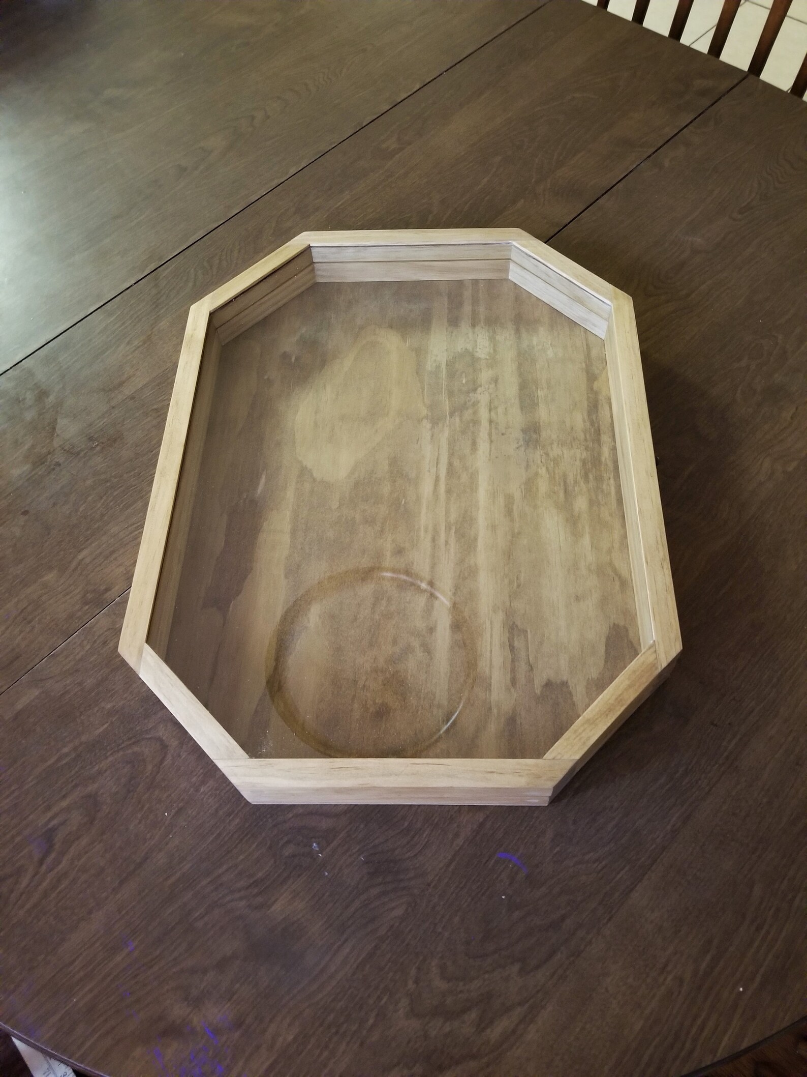 21 X 16 X 2 Hexagon Shadow Box Display Case With Hinged Glass Etsy