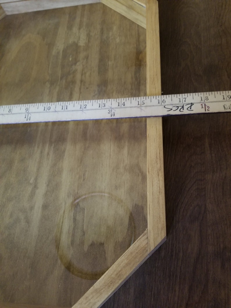 21 X 16 X 2 Hexagon Shadow Box Display Case With Hinged Glass Etsy