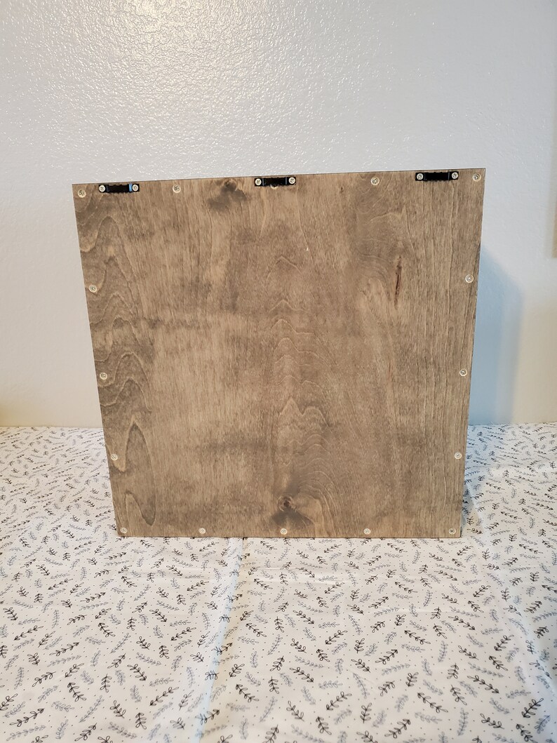 16 X 16 X 5 1/2 Wooden Shadow Box With Hinged Glass Lid Etsy