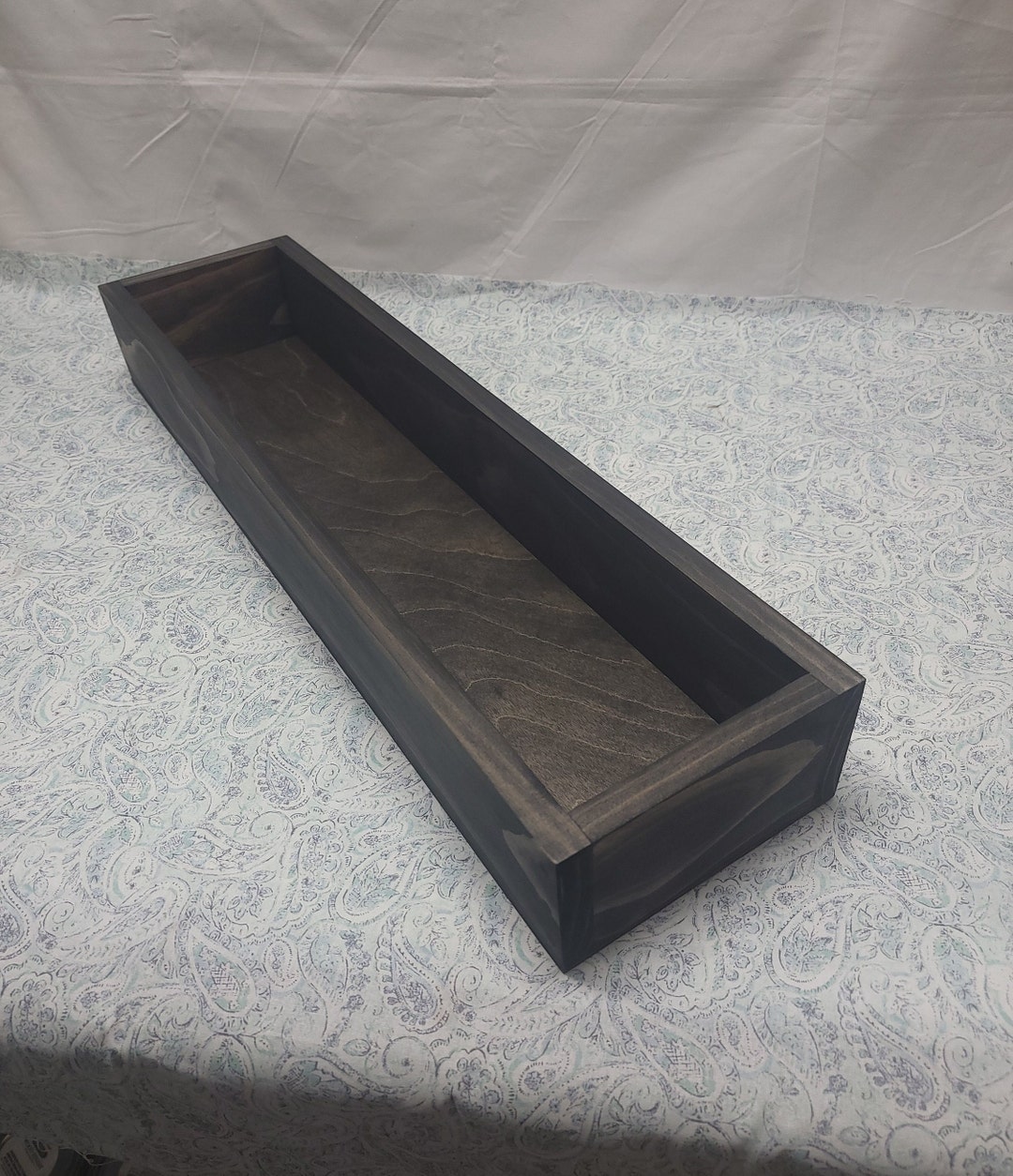 26 1/2 X 5 1/2 X 3 1/2 Wooden Shadow Box / NO Glass / NO Lid / Display