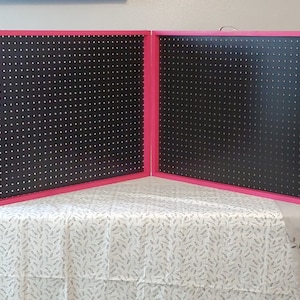 30 x 24 x 2 Jewelry Display Case with Piano Hinge with Handle and Swing Latch Hooks / Jewelry Display / Peg Board Hook Display