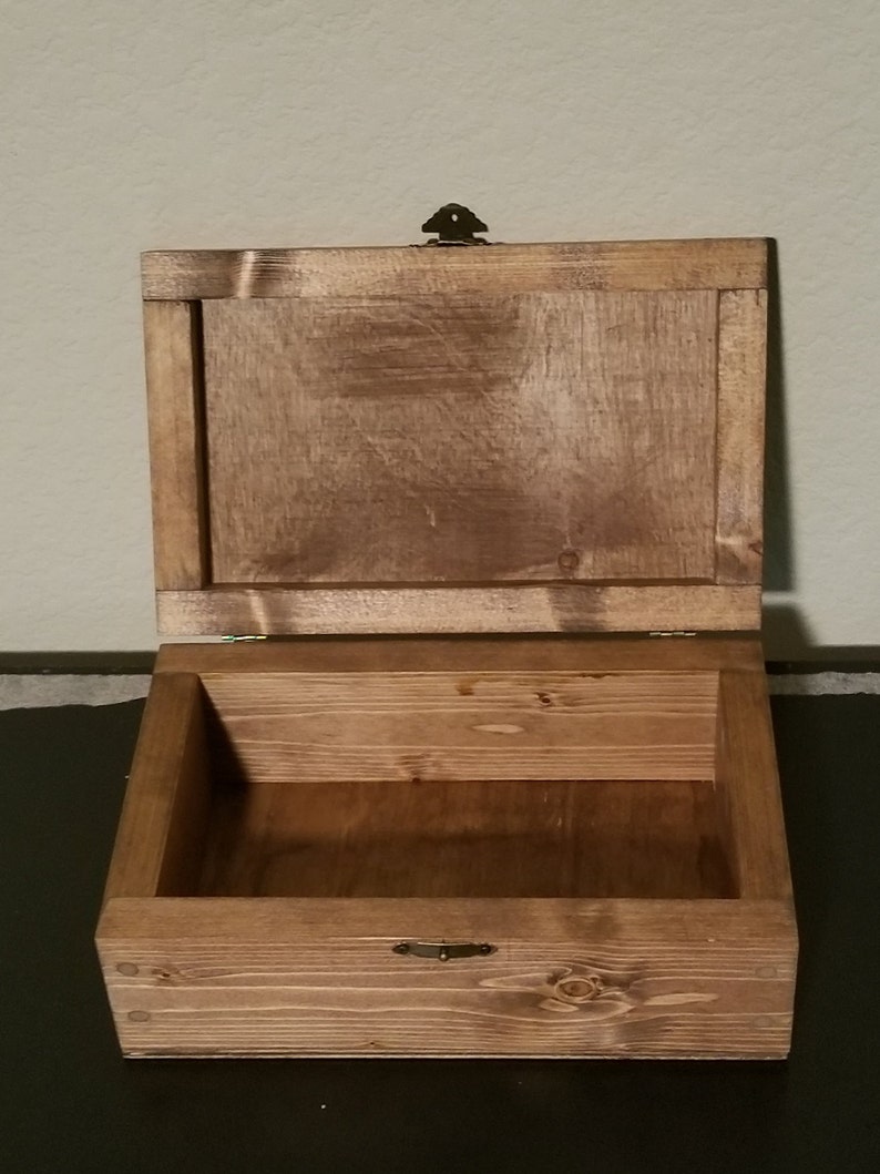 5 x 4 x 3 Wooden Box Display Case Hinged Wood Lid Choice of Etsy