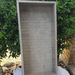 32 x 15 x 6 Wooden Shadow Box / Hinged Glass Lid / Display Case Box / Large Display / Long Large Shadow Box / Deep Display Case