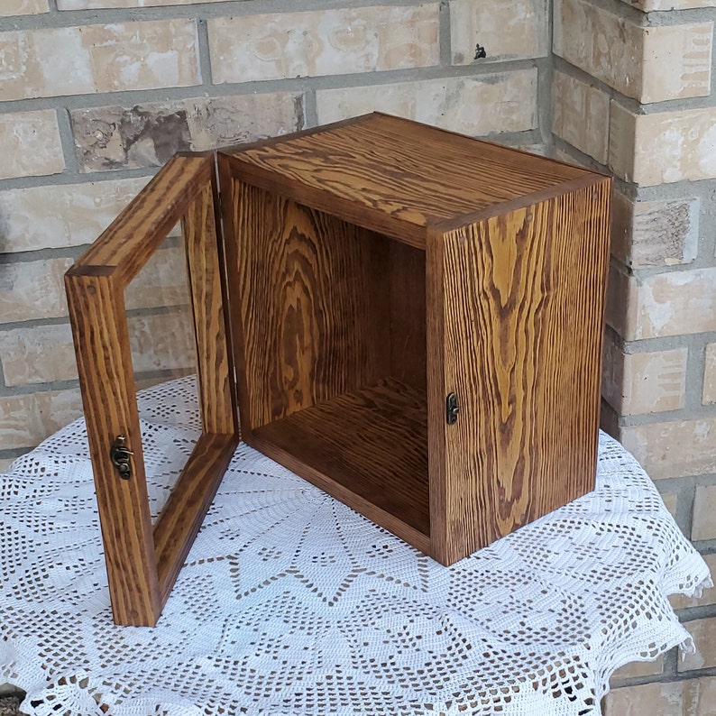 10 X 10 X 8 1/4 Shadow Box Display Case Hinged Glass Lid Etsy