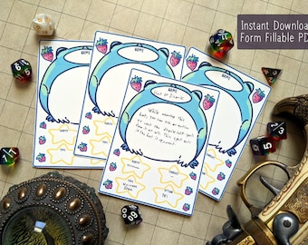 Frog Magic Item Cards – Printable TTRPG Resource (Form Fillable PDF)