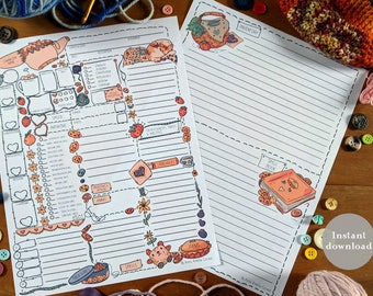 Cozy D&D 5e Character Sheet - Colored - dnd - Printable Sheets