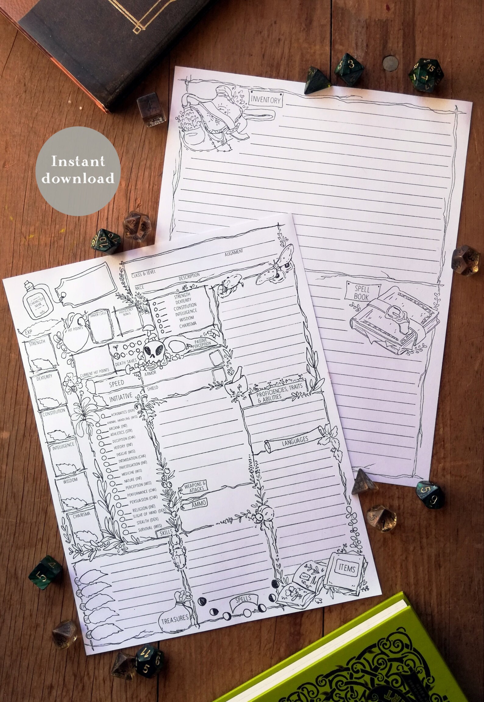 Dnd Resource Bundle D&D 5e Printable Sheets - Etsy