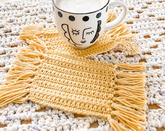 Crochet Pattern | The Betty Mug Rug | Crochet Mug Rug Pattern | Crochet Coaster Pattern | Handmade Home Decor | Instant Download | PDF |