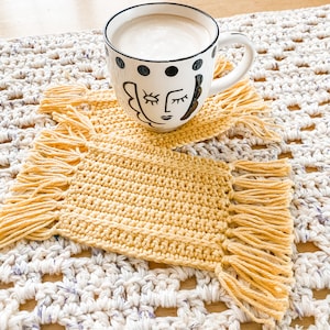 Crochet Pattern | The Betty Mug Rug | Crochet Mug Rug Pattern | Crochet Coaster Pattern | Handmade Home Decor | Instant Download | PDF |