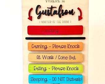 Mini Where Are You Office Desk Sign - Personalized Cubicle Decor