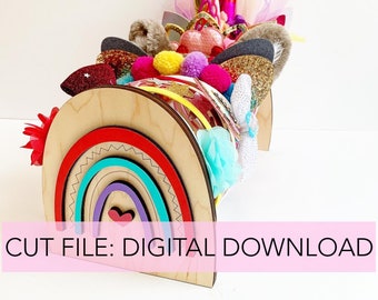 Headband Holder - Instant Digital Download - Bow Organizer - SVG File - Laser Cut Home Decor