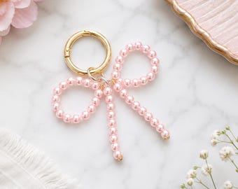 Bow Beaded Keychain Bag Charm