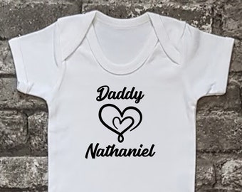 Personalised Daddy Baby Vest, Father's day Gift, Daddy Baby Bodysuit, Baby Shower Gift, Newborn Body Suit, Funny Baby Gift, New Mum,