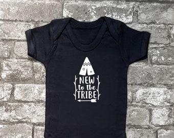 Hipster Tipi Baby Vest, New Baby Bodysuit, Newborn Baby Present, Baby Boy, Baby Girl, Baby Shower Gift, New Mom, Baby Clothes