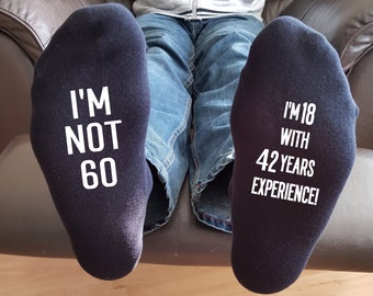 60th Birthday Socks, Men's and Women's Novelty Gift, Gift for Him, Gift for her, 60th Birthday Gift, Age Socks