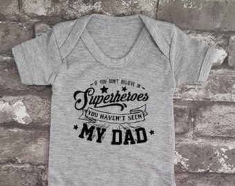 Superhero Dad, Father's Day Gift, Baby Shower, Newborn Bodysuit, Funny Baby Vest, New Mom, New Dad, Baby Present Idea, Baby Gift,