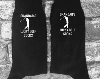 Grandad's Lucky Golf Socks, Father's Day Gift, Christmas Gift, Golfing Gift