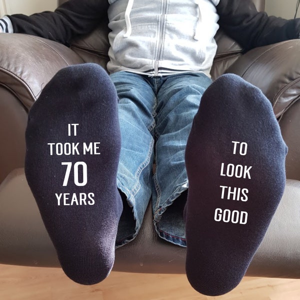 70th Birthday Socks, Men's and Women's Novelty Gift, Gift for Him, Gift for her, 70th Birthday Gift, Age Socks