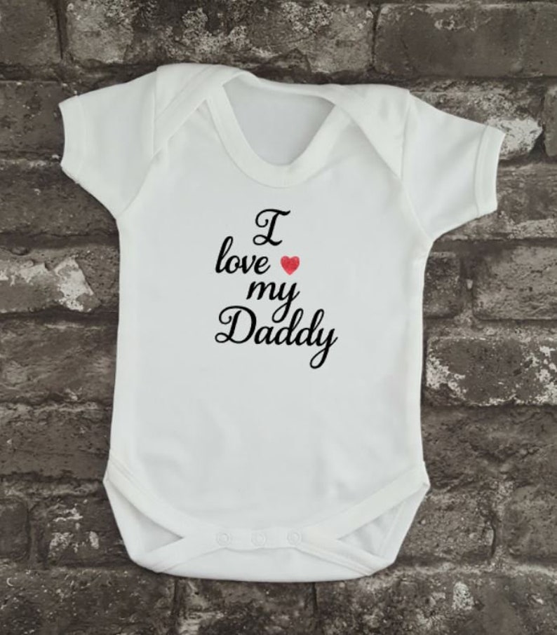 I Love My Daddy Baby Vest Father's Day Gift New Daddy Etsy