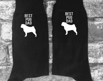 Dad Pug Socks, Father's Day Gift, Christmas Gift, Pug Gift, Stocking Filler, Men's Birthday Gift, Dad Gift, Best Pug Dad,