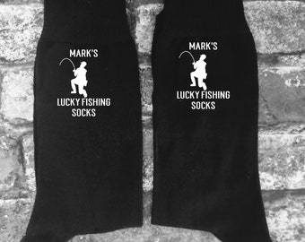 Personalised Lucky Fishing Socks, Father's Day Gift, Christmas Gift, Fishing Gift, Birthday Present, Secret Santa,