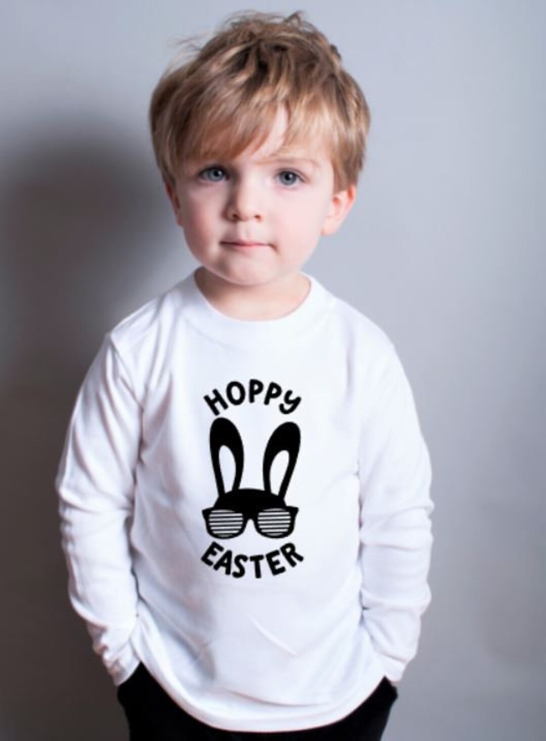 Hoppy Easter Baby T Shirt, Easter Baby Clothes, Bunny Toddler Tee, Baby Shower Gift, Kids Easter